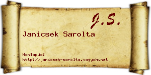 Janicsek Sarolta névjegykártya