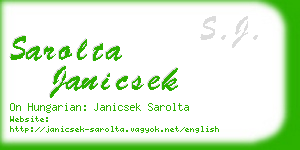 sarolta janicsek business card